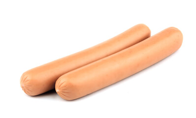 Sausage  isolated on the white background. Sausage for hot dog
