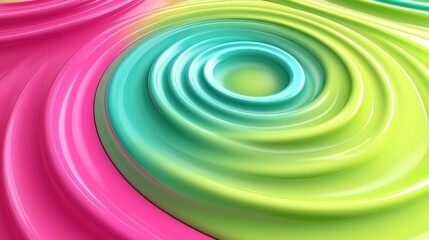 Fototapeta premium Vibrant swirls of pink, green, and turquoise create a mesmerizing abstract design.