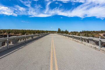 Peter Skene Ogden State Scenic Viewpoint in Oregon. Bridge over Crooked River gorge