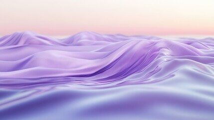 Obraz premium Soft purple waves of fabric create a tranquil and dreamy landscape, evoking calm and serenity.