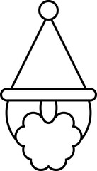 gnome chrismas element illustration outline.svg