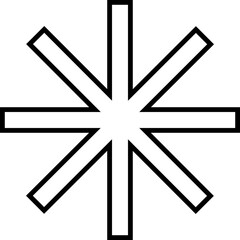 snowflake chrismas element illustration outline.svg