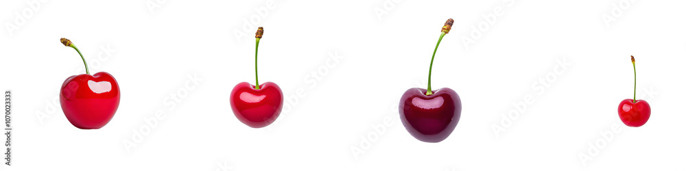 Poster sweet cherries isolated on a transparent background. isolated on a transparent background are cherri