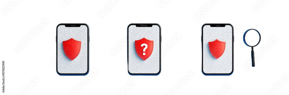 Poster virus, malware, ransomware, or bug on smartphone. system vulnerability warning. mobile phone hacking