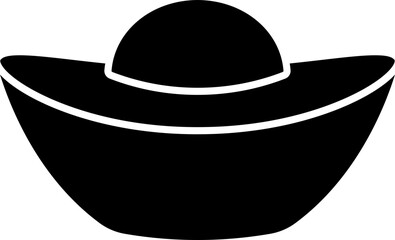 Chinese Gold Ingot silhouette vector.
Gold Ingot yuanbao silhouette svg.
Transparent background.