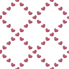 Big Hearts Tile Seamless Pattern Design