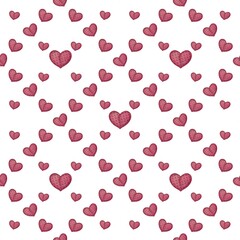 Small Hearts Seamless Pattern Design