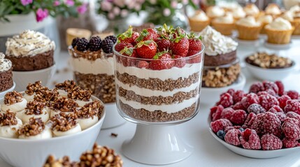 Veganuary celebration featuring beautifully arranged plantbased dessert options