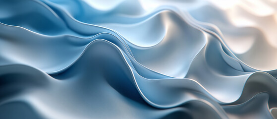 Obraz premium Abstract Blue and White Wavy Background.