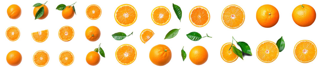Focused orange isolated on white background