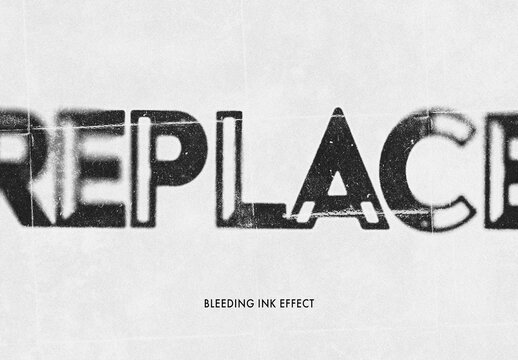 Faded ink blur dispersion text effect