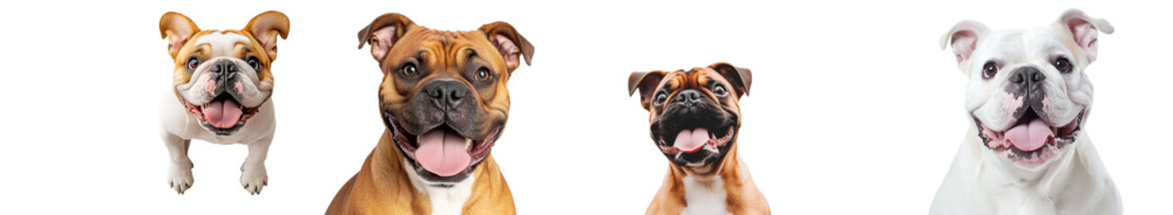 Obraz premium Stock image of an isolated bulldog on a white background