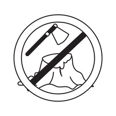 Get this amazing icon of stop cutting trees