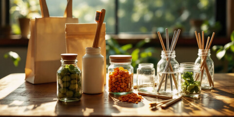 salt and pepper on the table