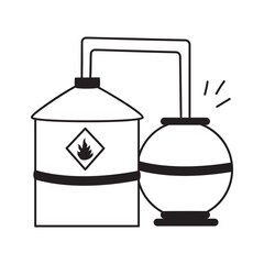 Natural gas storage vector design in trendy style