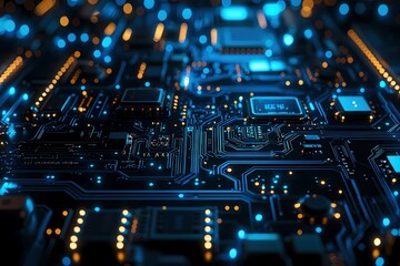 Computer chip circuit board background