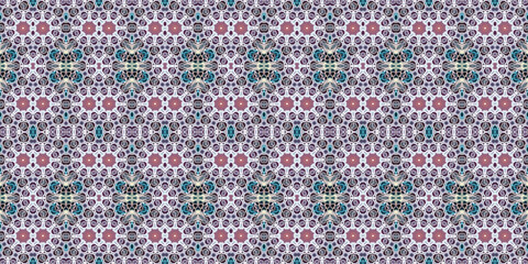 Seamless kaleidoscope pattern. The texture of the woven pattern. Endless pattern