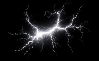Lightning on a black background
