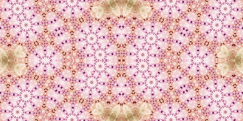 Seamless kaleidoscope pattern. The texture of the woven pattern. Endless pattern