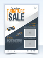 Furniture sale flyer template
