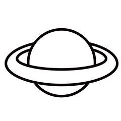 シンプルでかわいい土星のイラスト