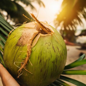 coconut on beach