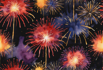 Naklejka premium Colorful New Year confetti fireworks