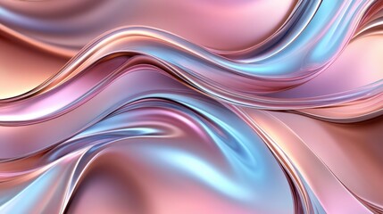 Obraz premium A mesmerizing swirl of pink and blue tones, creating a smooth, flowing abstract design.