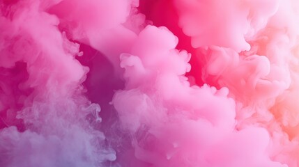 Fototapeta premium A vibrant swirl of pink and purple smoke creates a dreamy and abstract backdrop.