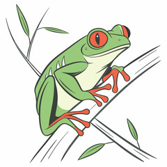 frog on a leaf