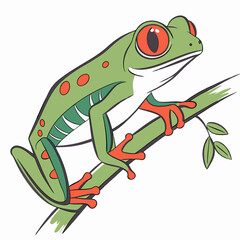 frog on a leaf