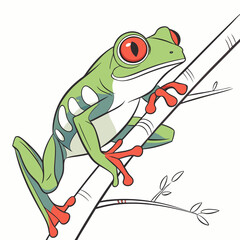 frog on a branch