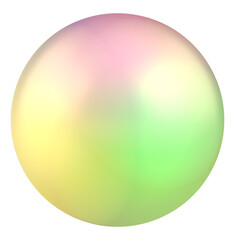 holographic sphere isolated on transparent background
