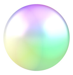 holographic sphere isolated on transparent background