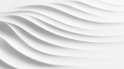 Obraz premium Abstract close-up of elegant white waves creating a soothing and minimalistic texture.