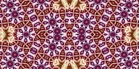 Seamless kaleidoscope pattern. The texture of the woven pattern. Endless pattern