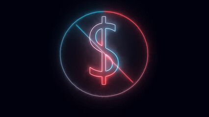 Obraz premium No dollar sign vector icon illustration ( USD ) | no exchange, free price.