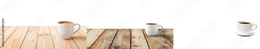 Aufkleber a white cup on a transparent background is isolated in front of a white background