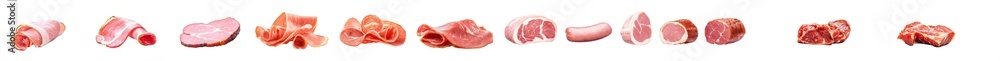 Poster A transparent background is used to illustrate three slices of ham