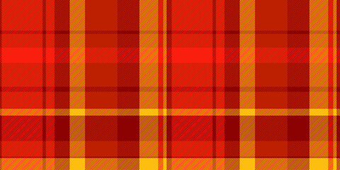 Collection seamless plaid vector, tailor texture check tartan. Delicate pattern textile fabric background in bright and red colors.