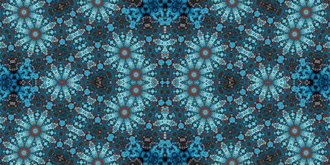 Seamless kaleidoscope pattern. The texture of the woven pattern. Endless pattern