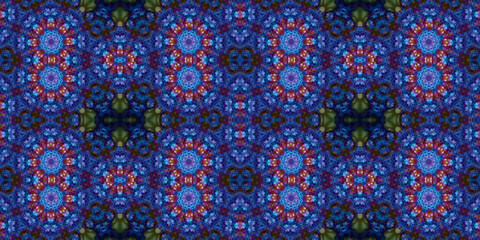 Seamless kaleidoscope pattern. The texture of the woven pattern. Endless pattern