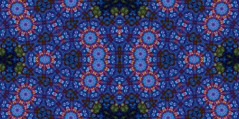 Seamless kaleidoscope pattern. The texture of the woven pattern. Endless pattern