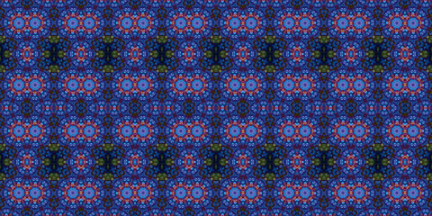 Seamless kaleidoscope pattern. The texture of the woven pattern. Endless pattern