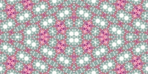Seamless kaleidoscope pattern. The texture of the woven pattern. Endless pattern