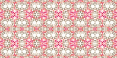 Seamless kaleidoscope pattern. The texture of the woven pattern. Endless pattern