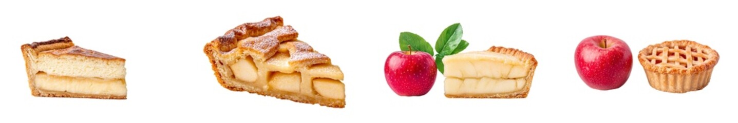 PNG image of an apple pie slice isolated on a transparent or white background