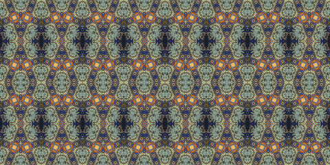 Seamless kaleidoscope pattern. The texture of the woven pattern. Endless pattern