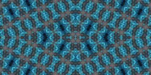 Fototapeta premium Seamless kaleidoscope pattern. The texture of the woven pattern. Endless pattern