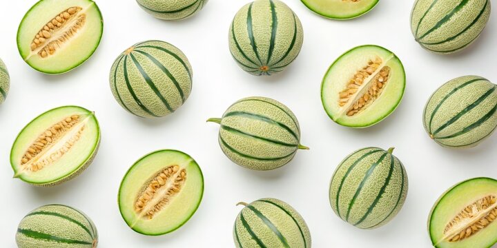 melon pattern on a white background